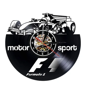 

McLaren Formula 1 Vinyl Record Wall Clock Modern Design Racing Car F1 Theme 3D Decoration Hanging Clocks Wall Watch Home Decor