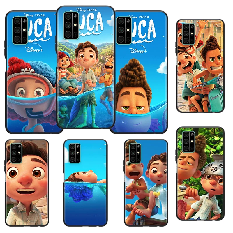 Disney Brothers Luca Silicone Cover For Huawei Honor 10i 10 9C 9A RU 9X 9N 9S 9 Pro Lite Play 3E V9 Black Phone Case | Мобильные