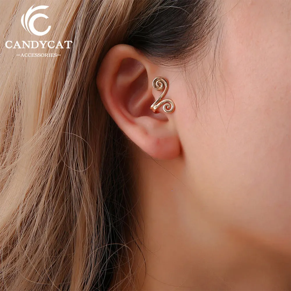 

Trendy New Korean Clip Earrings for Women Simple Filled Alloy Branch No Pierced Earring Unisex Fashion Jewelry Gifts Wholesale