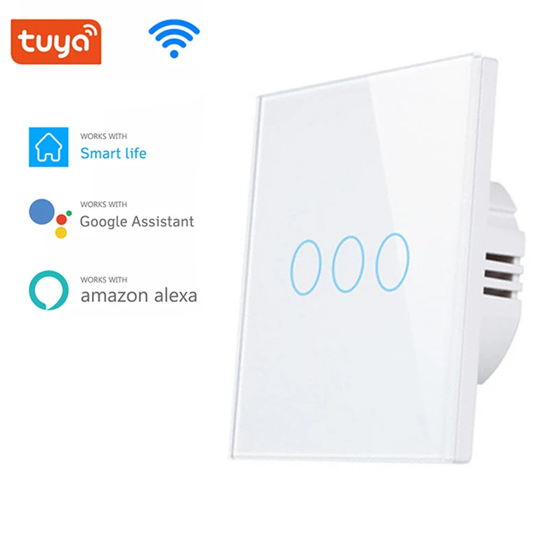 Tuya Smart WiFi сенсорный переключатель дистанционного Управление Беспроводной смарт