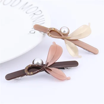 

Crystal Rhinestone Hair Clips Hairpin Acetate Leaves French Hair Barrettes Clips For Women Girls Hair Accessories Tiara