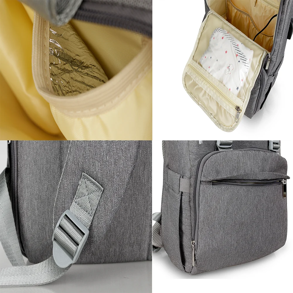 Waterproof USB Baby Diaper Bag Backpack Organizer Insert Bags For Mummy Maternity Baby Bags Stroller For Mom Backpack Diaper Bag