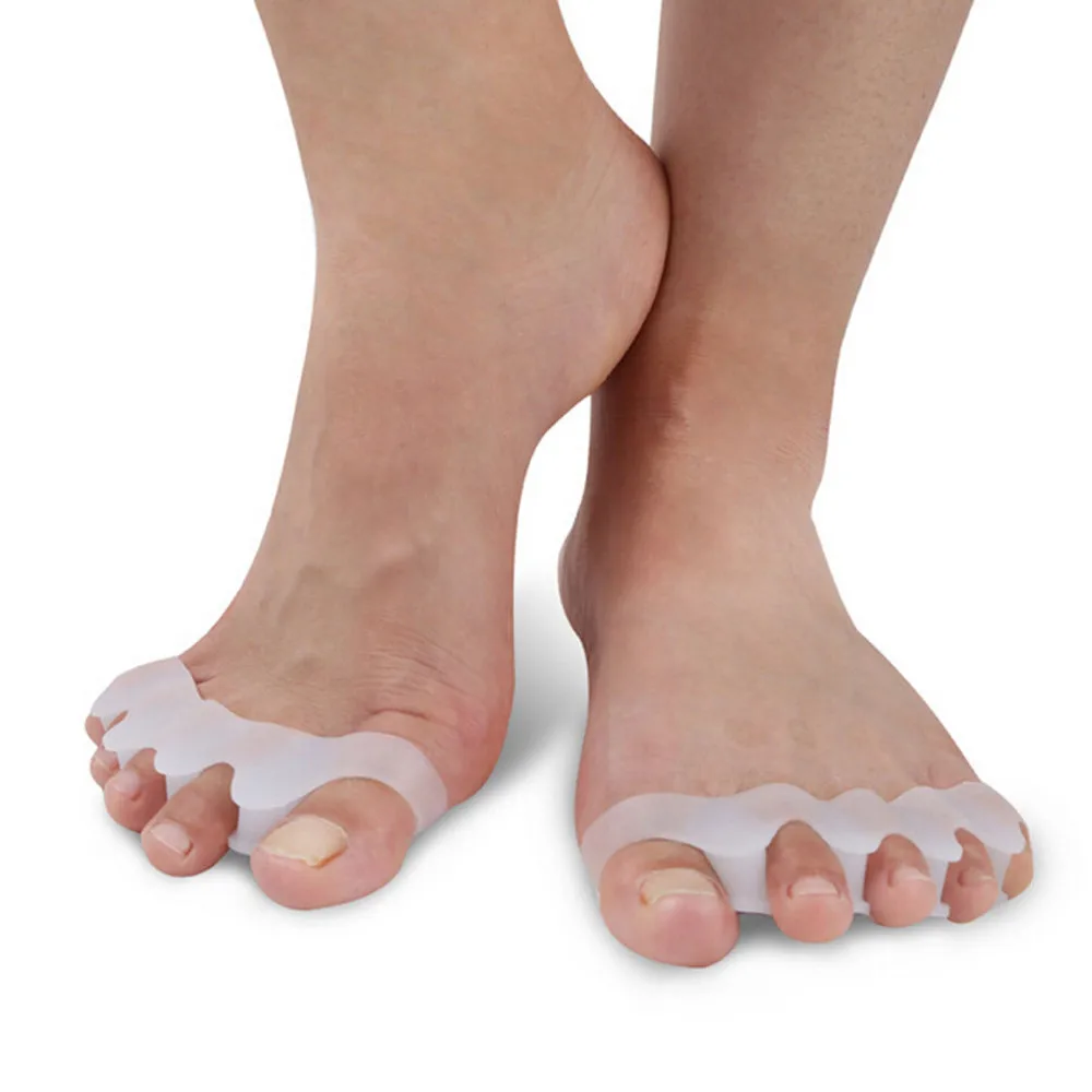 1 пара гелевых разделители для пальцев ноги ортопедические растяжки выравнивание правильного совпадения пальцев ног разделитель пальцев ног Haluksy Separador De Dedos