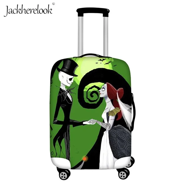 HMM1180 Jackherelook Эластичный Чемодан пылезащитный чехол кошмар перед рождественскими принтами багажная сумка лист наружная багажная сумка Чехлы - Цвет: HMM1180