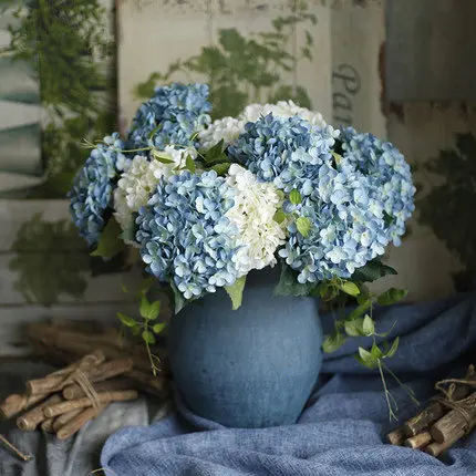 

1pcs dia 20cm artificial hydrangea Fabric flower with leaf
