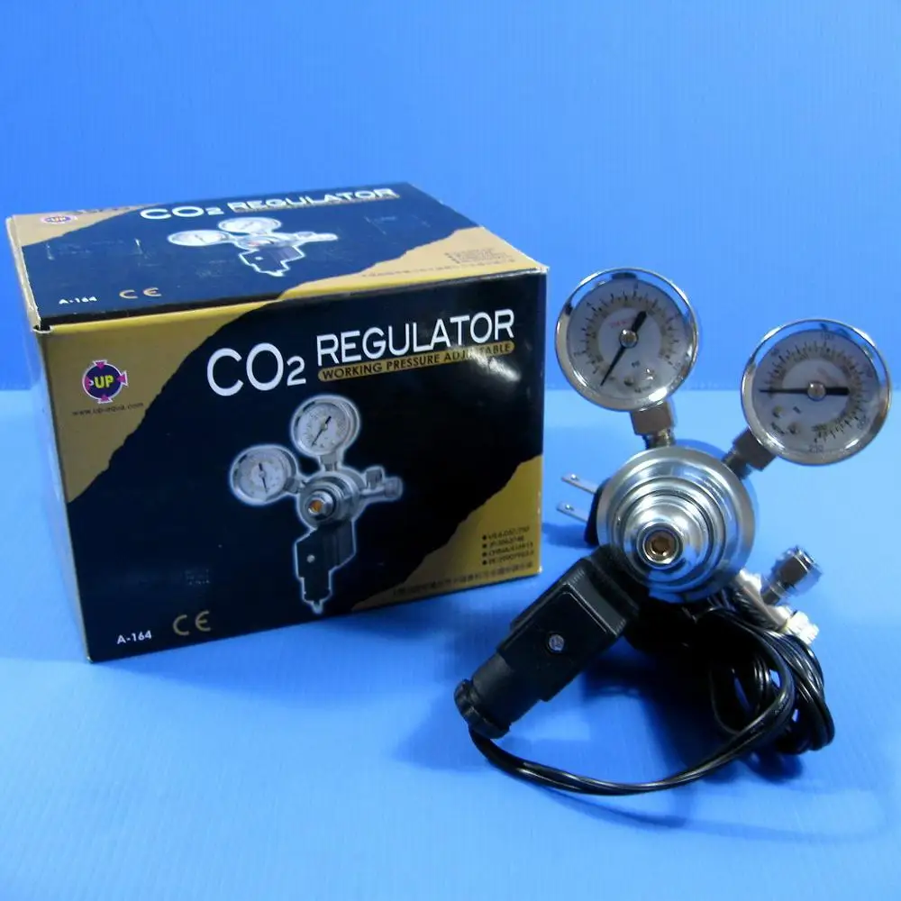 Brand New CO2 Pressure Regulator With Valve Aquarium Plant CO2 Solenoid Regulator