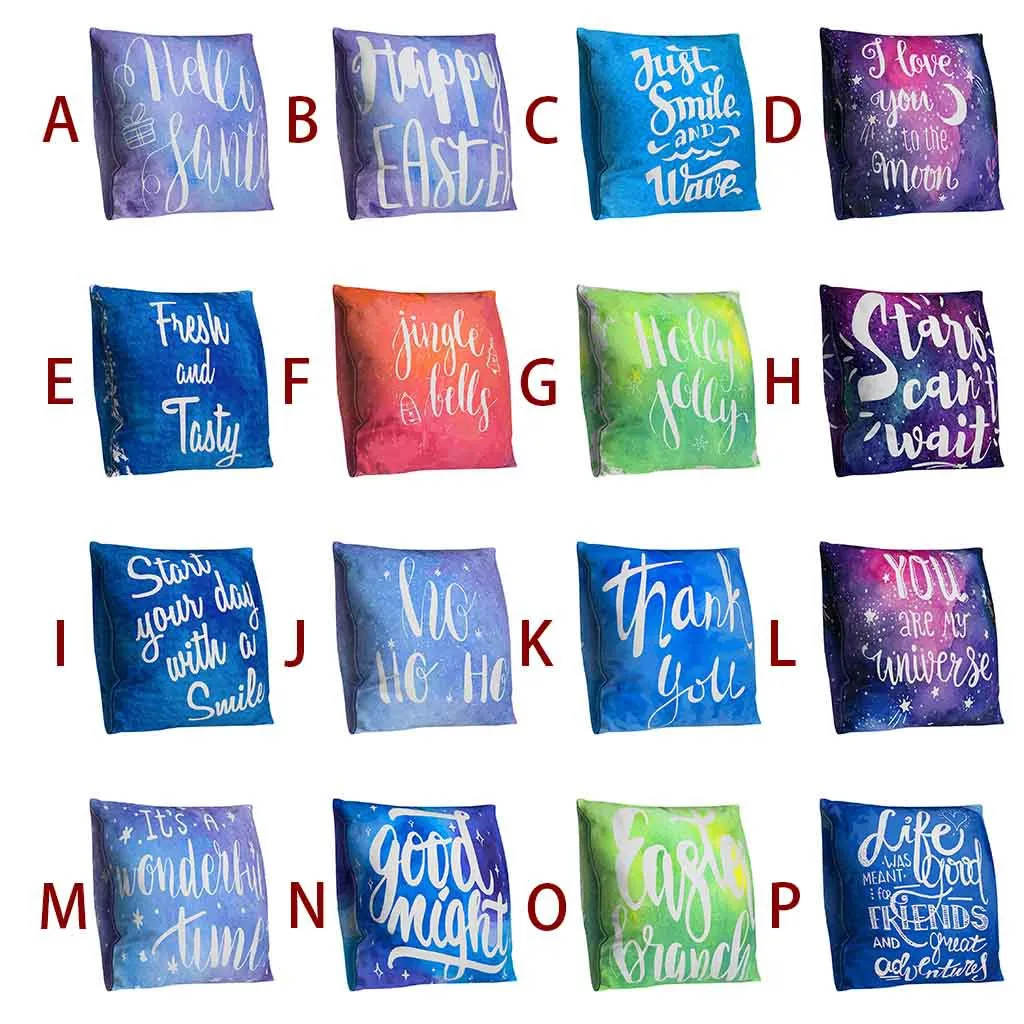 Print Pillow Case Polyester Sofa Car Cushion Cover Home Decoration Luxury Pillowcase Bedroom Office Decorative 7P | Дом и сад