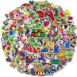 100PCS Super Marios Game Stickers IY Bike Travel Luggage Phone Guitar Laptop Classic Cartoon Sticker Decals Fun for Kid Toys