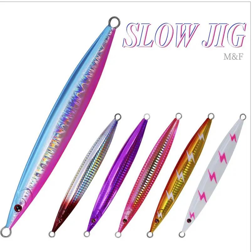 TSURINOYA 2PCS  SLOW JIG M&F 110g 130g 165g 200g Saltwater Hard Fishing Lure 6 Colors Metal Baits For Sea Fishing