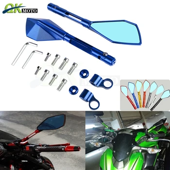 

Motorcycle Scooters Racer Aluminum Rearview Side Mirror For Yamaha YZF R6 R3 R1 R25 MT 07 TMAX 530 500 Kawasaki z 800 900 1000
