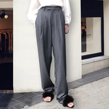 

High Waist Pants Women Straight Leg Loose Casual Pants Trousers Women