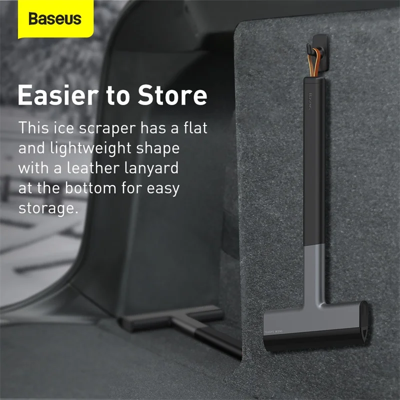 Baseus Car Ice Scraper Quick Clean Snow Removal Car Windshield Window Snow Cleaning Scraping Tool Auto Ice Breaker Shovel