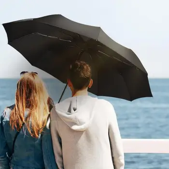 

Waterproof 10 Bones Folding Umbrella Anti-UV Umbrella Rain Umbrellas Rainy Day UV Shading Double Layer Protective Large Outdoor