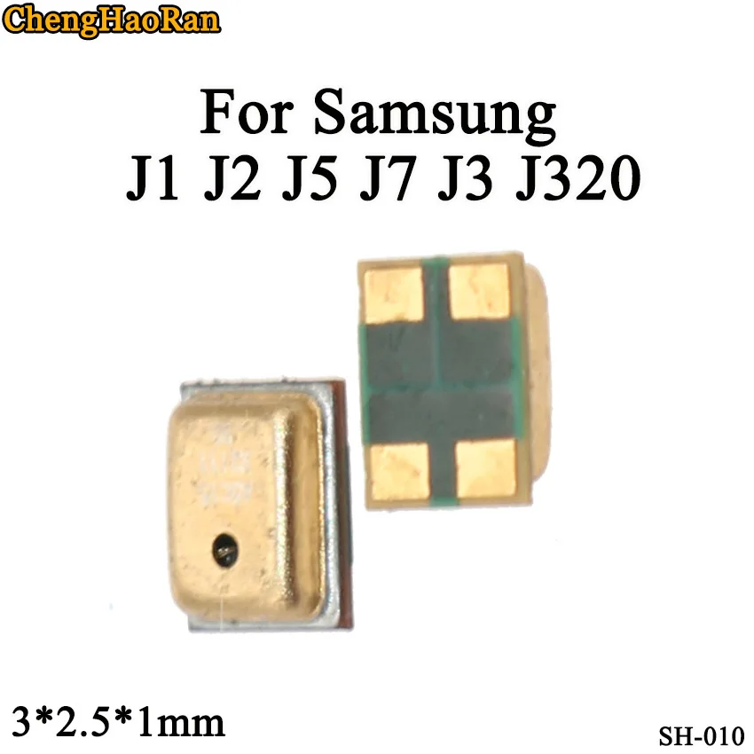 ChengHaoRan 10 шт./лот 3*2,5*1 мм золото мобильного телефона для samsung J1 J2 J5 J7 J3 J320 Встроенный микрофон - Цвет: SH-010