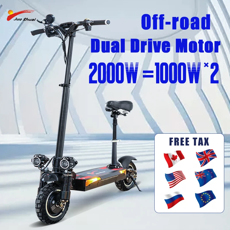 

48V 2000W Electric Scooter Dual Drive Motor Multi-function Skateboard 48V 26A Upgraded Version electric scooter pro E Scooter