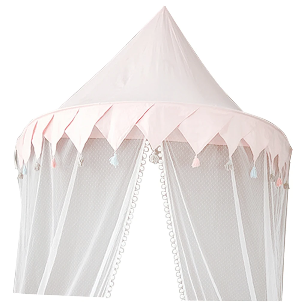

Kids Bed Canopy with Hanging Mosquito Net | for Baby Crib Nook Castle Game Tent Nursery Bedding Play Room, Reading Tent