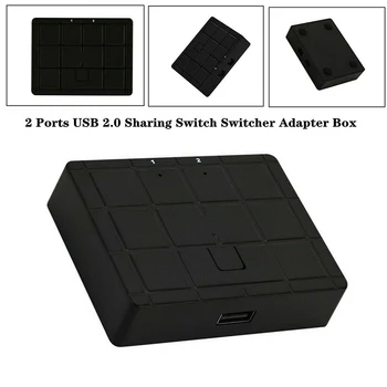 

2-Ports USB 2.0 Sharing Switch Switcher Adapter Box For PC Scanner Printer 2 In 1 Out USB Sharing Switch Box