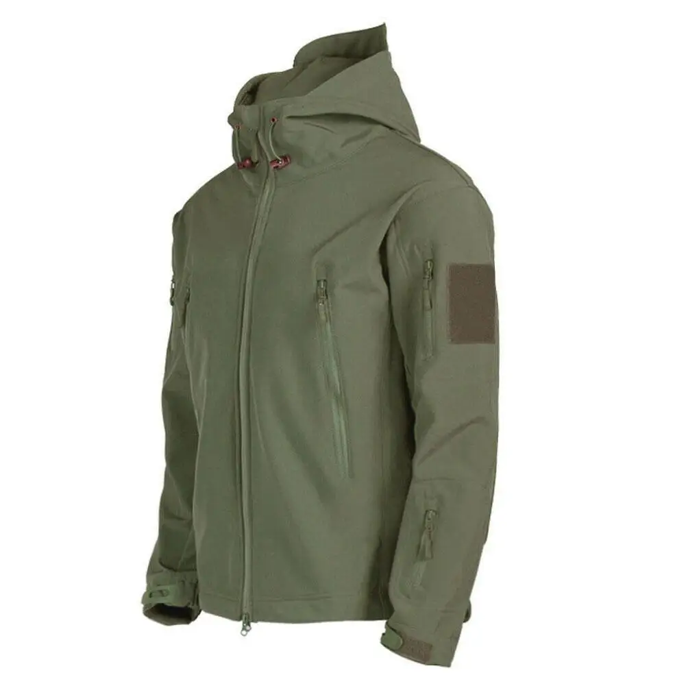 

Soft shell jacket outdoor shark skin plus size fleece jacket and waterproof plus windproof fleece H0G2