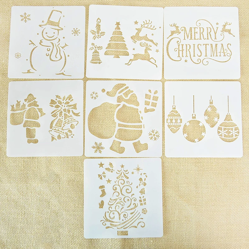

Christmas Reindeer Santa Tree DIY Layering Stencils Painting Template Scrapbook Coloring Stamping Embossing Decorative Template