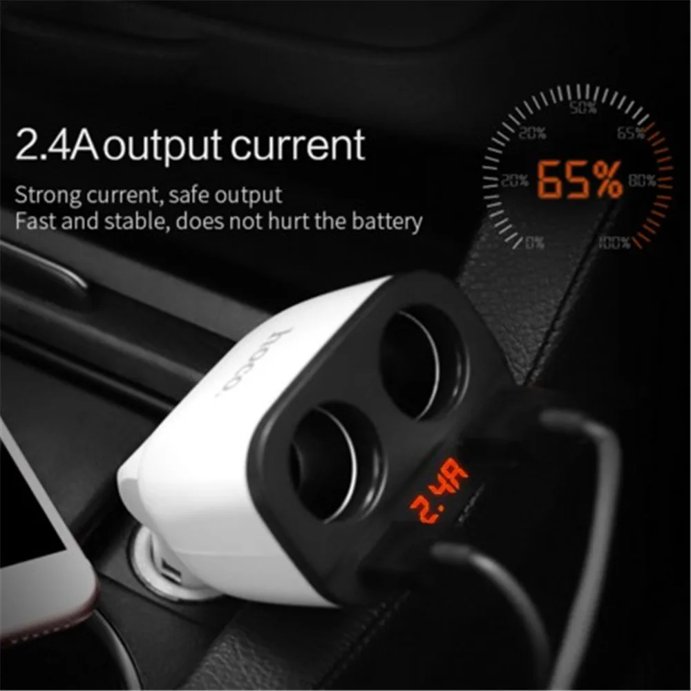 Z28 двойной USB Автомобильный светодиодный мобильный телефон зарядное устройство 3.1A морской заряд цифровой дисплей прикуриватель