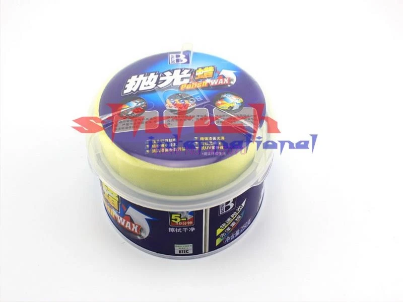 by DHL or Fedex 50pcs Polishing Paste Car Paste Wax Gloss Car Polishes Wax Paint Care Hard include spongia