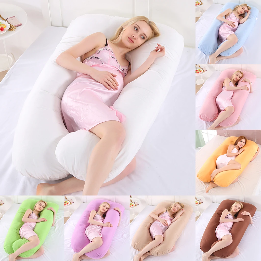 

130x70cm Assorted U Shape Body Bolster Maternity Pregnancy Support Pillow Cushion / Pillowcase - As You Pick
