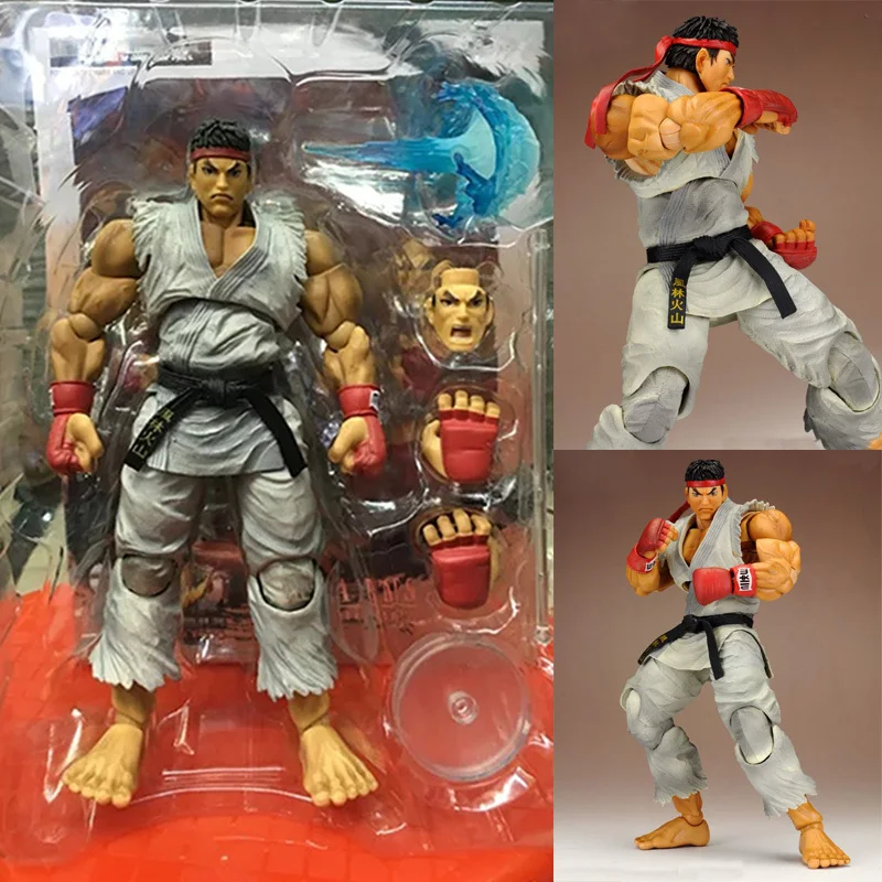 

Japan Anime Action Figures SHF Street Battle Fighter Figure Ryu Model Toys Collections BJD Statue Joints Movable