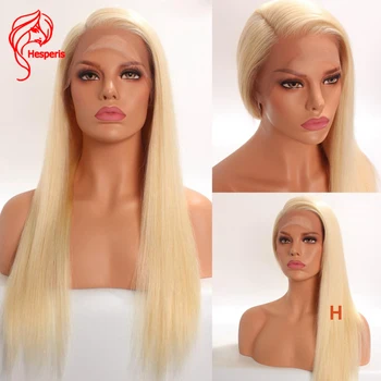 

Hesperis 613 Blonde Lace Front Wig Pre Plucked Remy Brazilian Straight 13x4 Lace Front Human Hair Wigs Side Part 130-150 Density