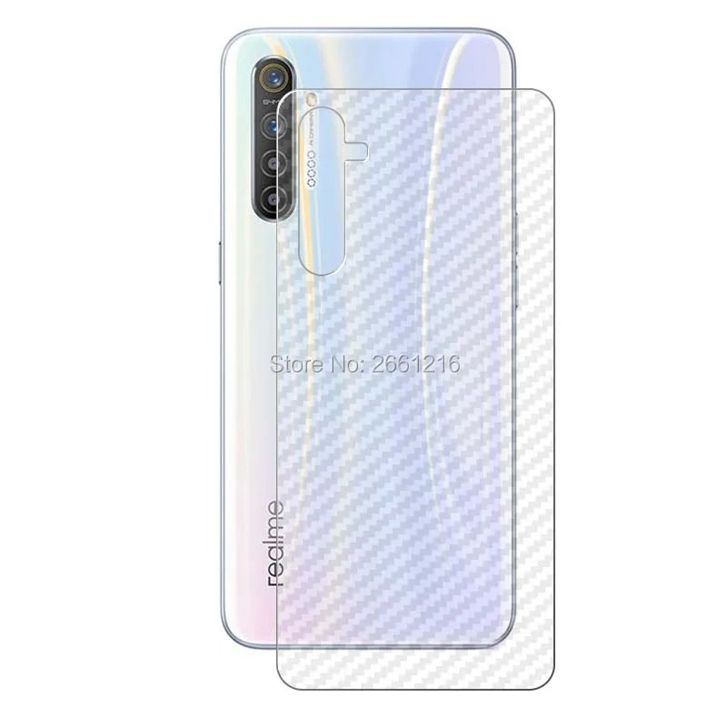 3 шт./партия для Realme XT/X2 6," 3D Нескользящая прозрачная пленка из углеродного волокна для задней панели Защитная Наклейка
