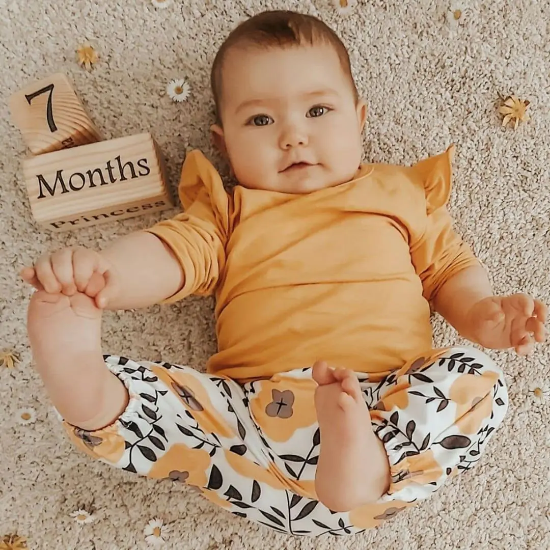 

2Pcs Newborn Baby Girl Clothes Set Fashion Autumn Long Sleeve Solid Color Top floral Pants Suit Sets Infant Clothing Outfits H55