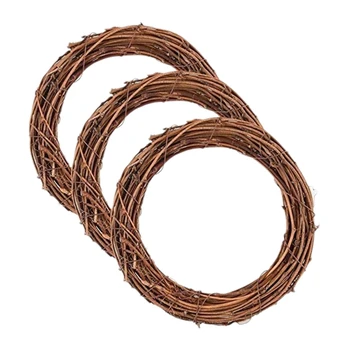 

5Pcs Christmas Wreath Wreath Dry Rattan Natural Wreath DIY Crafts Natural Wreaths for Door/Wall Decor Hand-Woven (20CM)