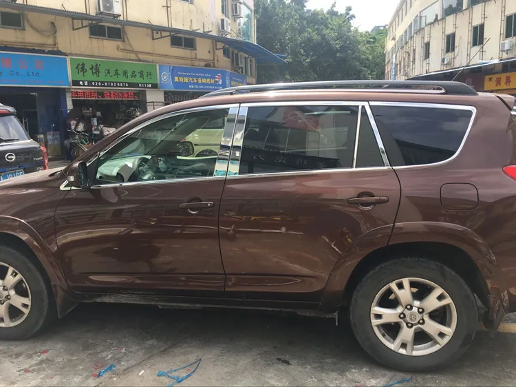 2009 2010 2011 2012 для Toyota RAV4 RAV 4 центральный столб из нержавеющей стали, оконный столб, покрытие для автомобиля, Стайлинг, авто аксессуары, планки