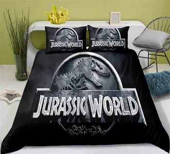 

Jurassic Dinosaur Theme Bedding Set Bedroom Decor Boys Gift 100% Microfiber Hypoallergenic Zipper 1PC Duvet Cover Pillowcases