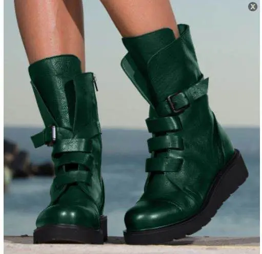 A192020New autumn and winter women's boots European and American style retro zipper boots black Martin boots women.