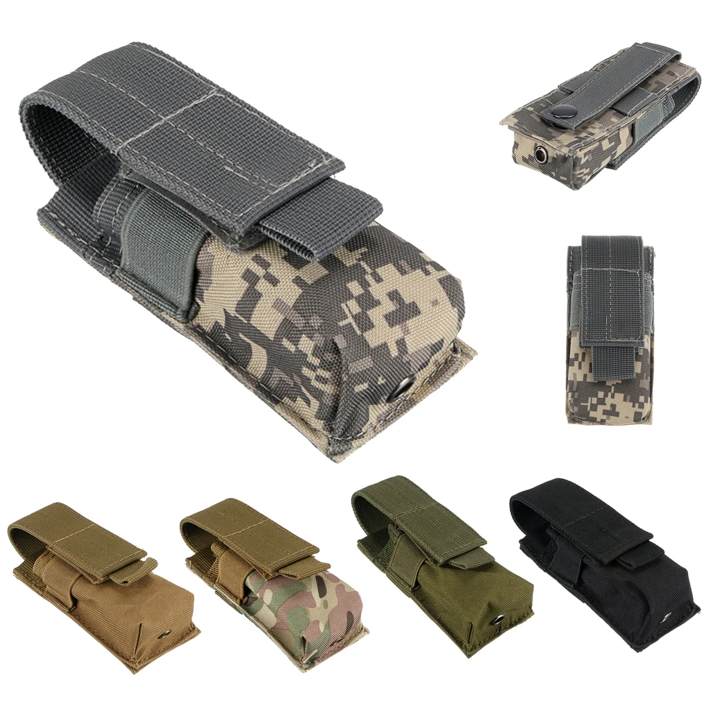 Molle Bag Compact Small Utility Pouch for Flashlight Battery Cell Pouch Phone Keyring Outdoor Activities Accessories