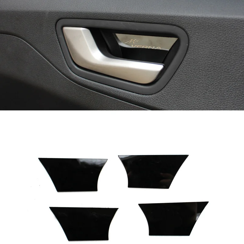 Lsrtw2017 для hyundai Solaris Verna Автомобильная внутренняя дверная панель рамка Отделка Декоративные аксессуары для интерьера - Название цвета: titanium black 1