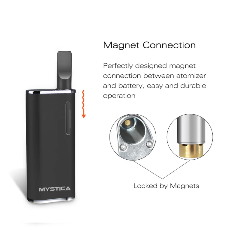 AIRISTECH airis Vaporizer Mystica VV Vape Pen Kit for CBD/Thick Oil 510 Thread Cartridge Compitable Portable Vape Mod