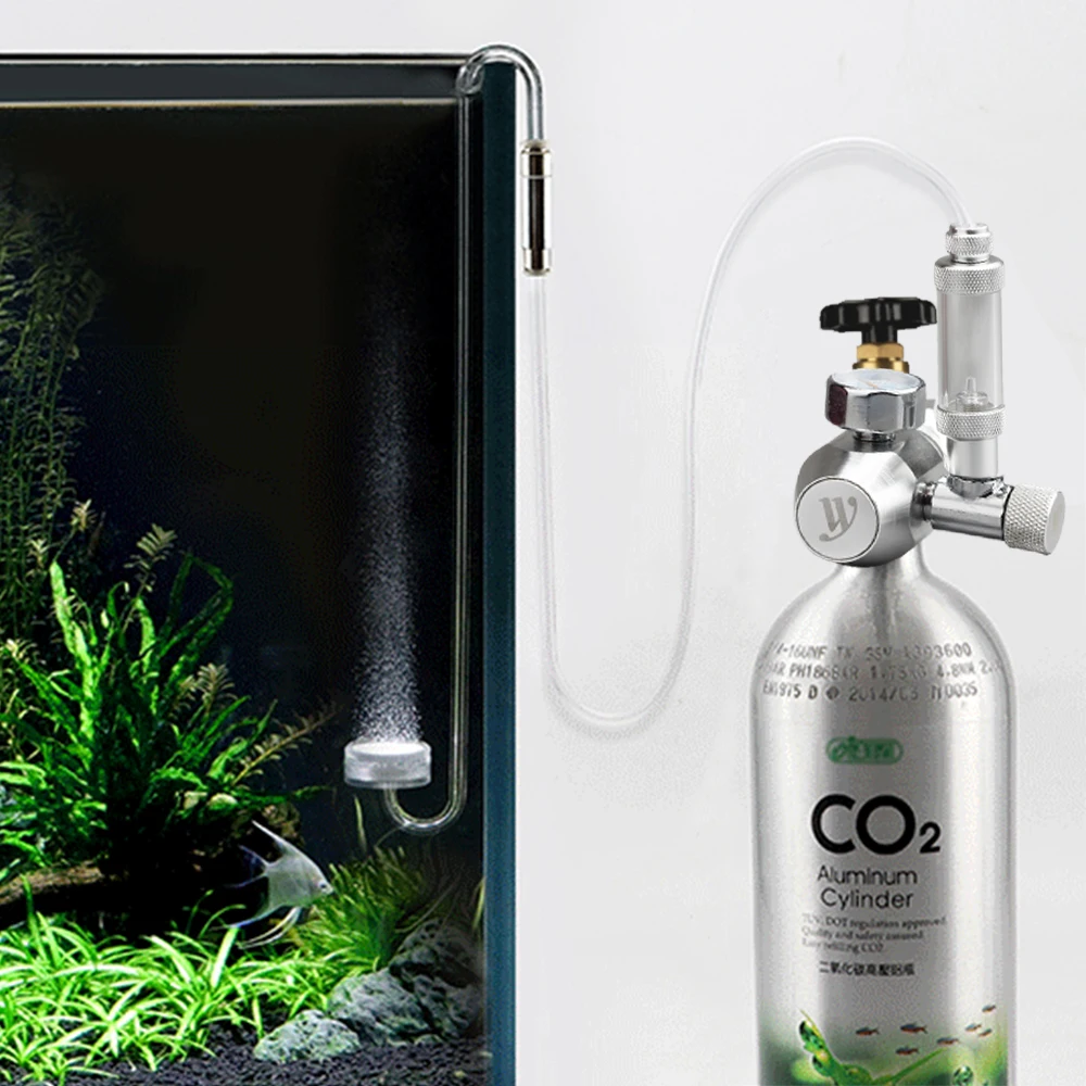 Аквариумный регулятор CO2 с пузырчатой столешницей и контрольным клапаном для СО2