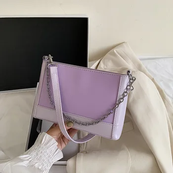

2020 New Style WOMEN'S Bag Simple Chic Shoulder Bag Pu Zipper Solid Color Classic Cross-body Hand Casual Square Sling Bag Fashio