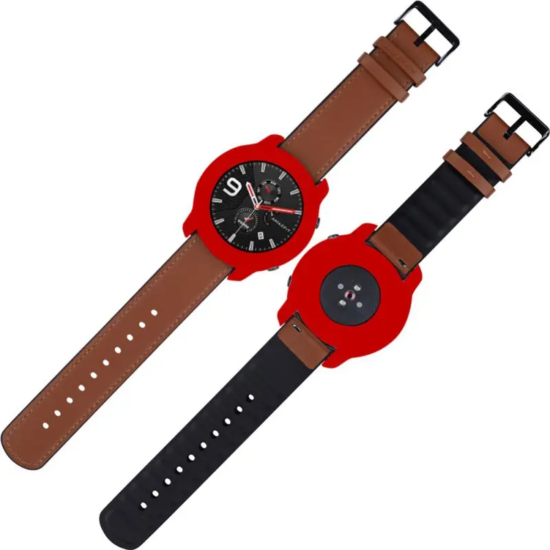 Retro Anti-fall Color Watch Protective Case Protector Soft Silicone Smartwatches Cover For Huami Amazfit GTR(47mm) Accessories