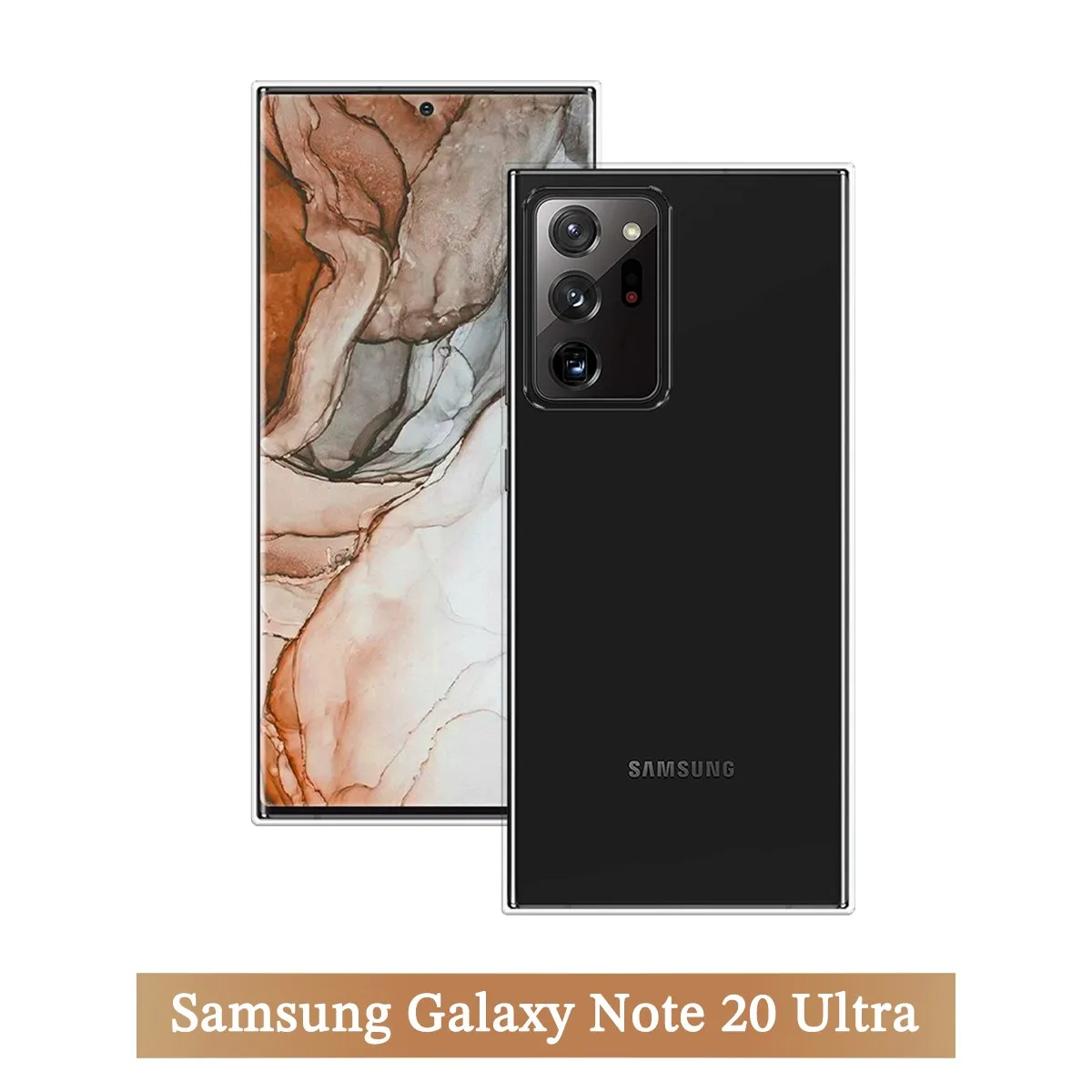 Чехол для Samsung Galaxy Note 20 Ultra силиконовый прозрачный тонкий защитный чехол-накладка