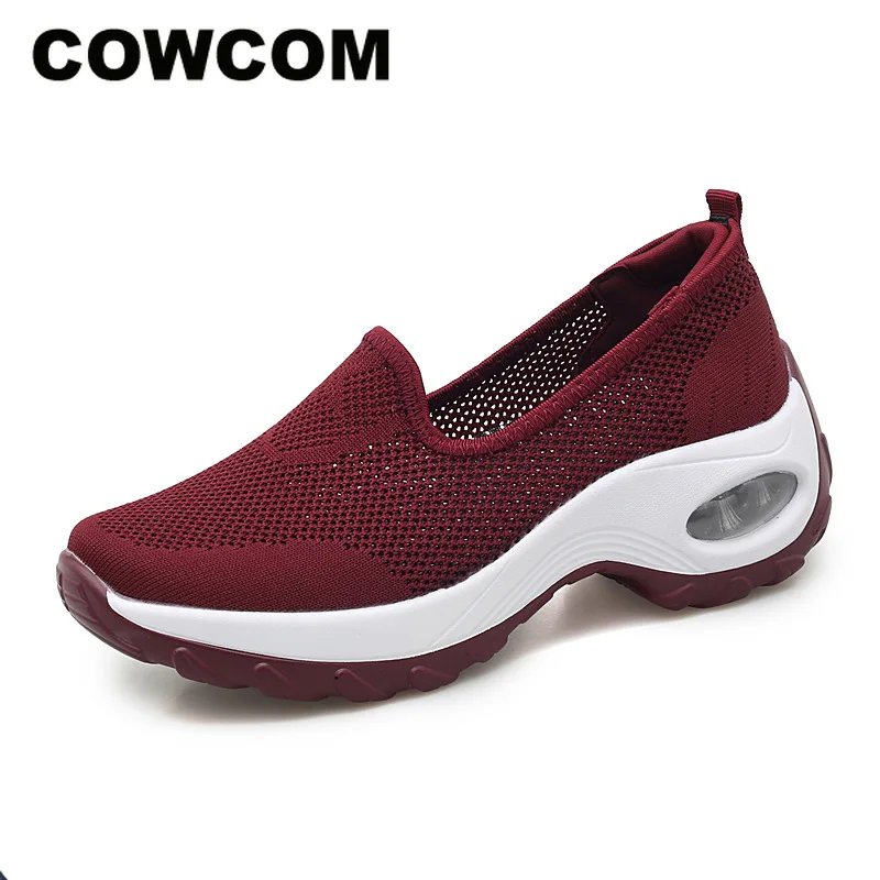 COWCOM летние большие туфли для мам старые Пекинские тканевые с подушкой