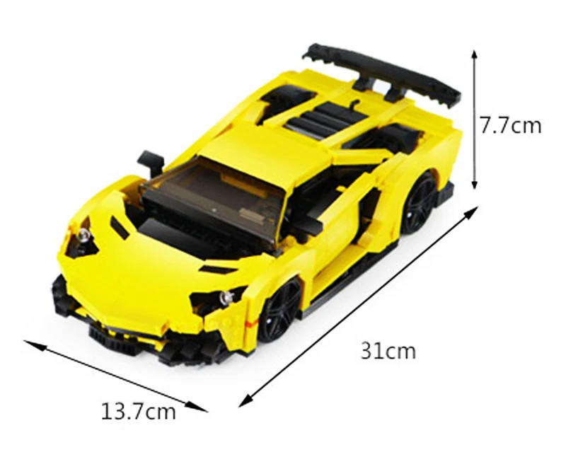 Гоночный Автомобиль Red Phantom и желтая вспышка XingBao 03008 03011 Technic MOC серии строительные блоки DIY игрушки