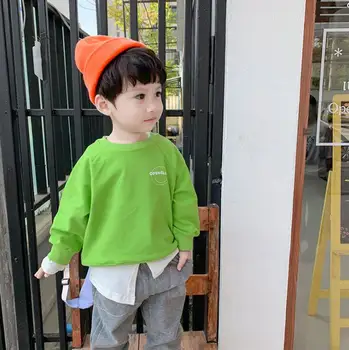 

2020 New Boys Patchwork T-Shirt Cotton Spring Fashion Boys Sweatshirt 1-6t PO324