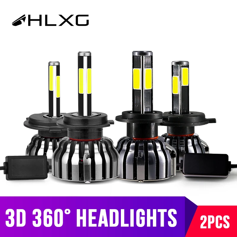 hlxg матрицы с четырёх сторон 12000Лм H8 H11 противотуманные фары H7 LED лампы CANbus H4 HB3 9005 HB4