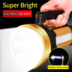 Projecteur LED Portable Rechargeable, lampe de poche très lumineuse, haute puissance, étanche 