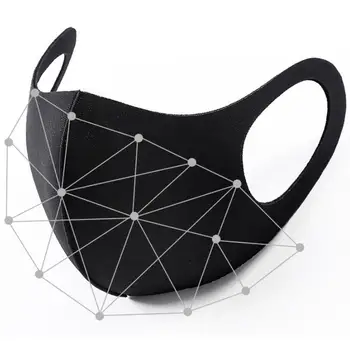 

Washable Reusable Sponge Mouth Masks Anti-dust Anti Pollution Face Shield Wind Proof Mouth Cover Unisex Face Mask Black