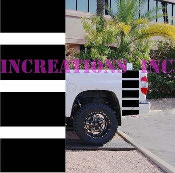 

For Universal 1Set/2Pcs Fading GMC Dodge Bed Racing Stripes 4x4 Truck Decals Stickers Set of 2