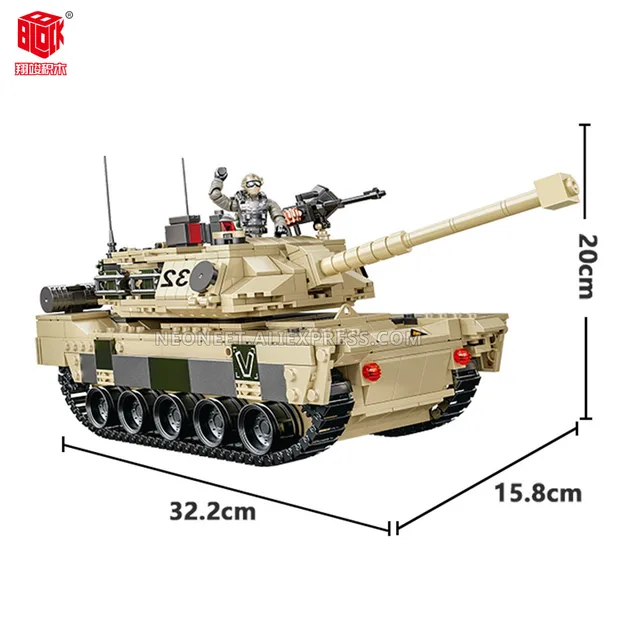 Fit MiniFigures Mega Bloks WWII Military Army Soldier T-34/85 M26 M1 Tiger Tank Lot Building Blocks Toys Model Weapon Set Lot 2