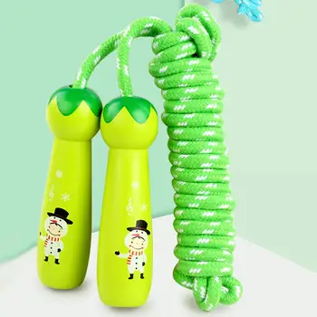 

3m Kids Cartoon Wooden Handle Skipping Jump Rope Outdoor Sport Exercise Tool cute Skip Rope Skipping Wire kids children toys New